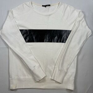 Rag & Bone Women's Sleeveless Jean Crew Neck White/Black Stripes,‎ Size Small